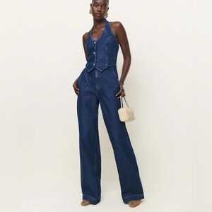 Reformation Lorenza Denim Jumpsuit